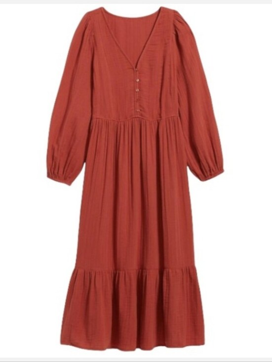 Old Navy Dresses & Skirts - Old Navy 100% Cotton All-Day Maxi tiered Swing Dress teracotta sz XL